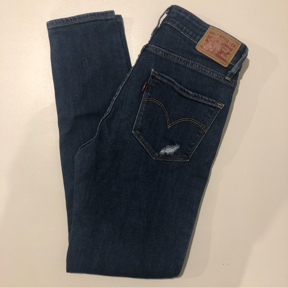 Levi’s 721 High Rise Skinny Blue Jeans Womens size 26 - Picture 1 of 7